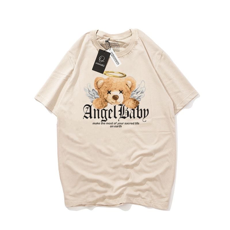 kaos Uniqlo t-shirt logo / kaos branded / kaos tumblr / kaos pria / kaos wanita / uniqlo kaos lengan pendek-Angel baby