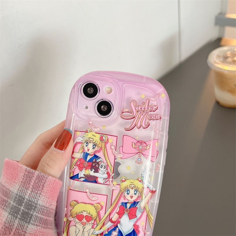 Case Motif print Kartun Perempuan pink Untuk iPhone 12 13 14 11 Pro Max X Xs Max Xr gujdo7