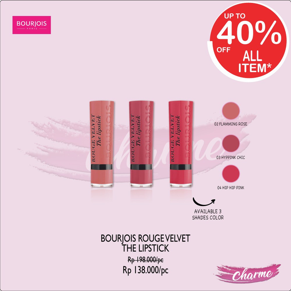 (READY &amp; ORI!) Bourjois Rouge Velvet The Lipstick Lip Matte Lip Cream