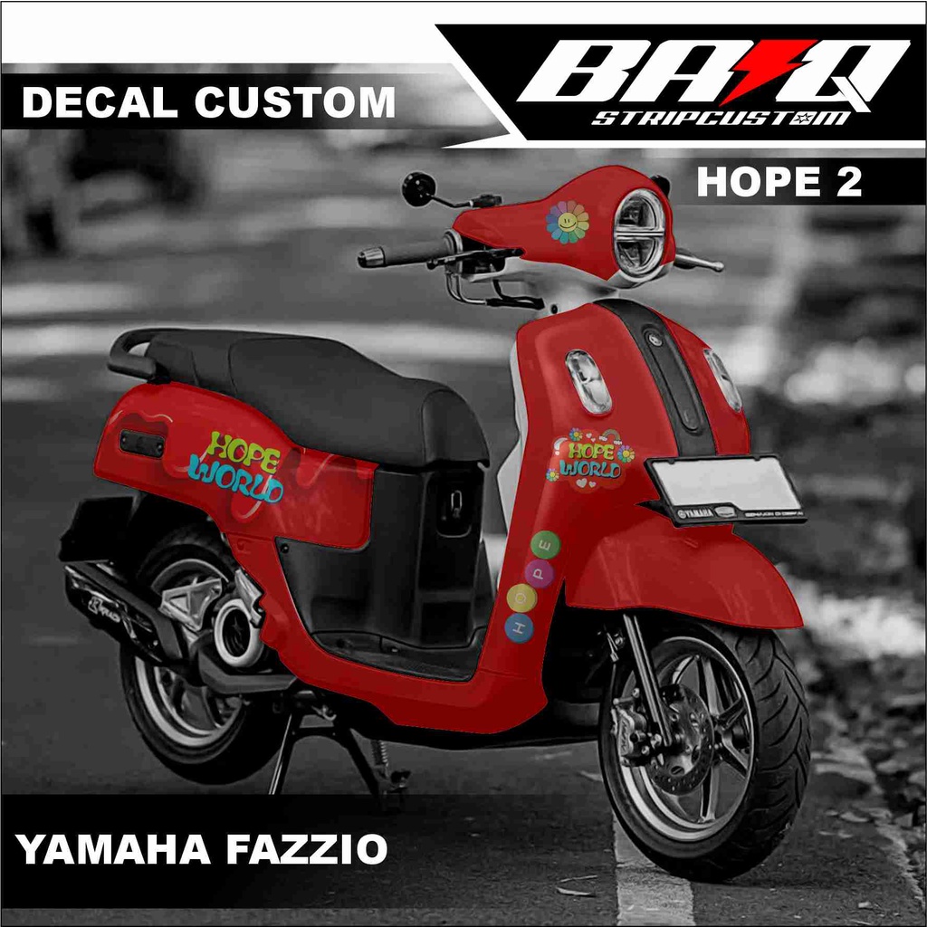 DECAL YAMAHA FAZZIO - DECAL FAZZIO VARIASI HOPE WORLD