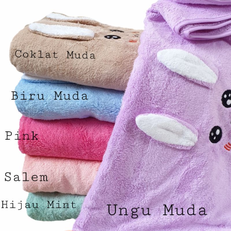 PROMO !!! HANDUK BAYI KARAKTER IMPORT bahan microfiber ukuran 50x100 cm