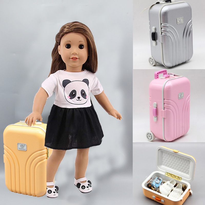 Mary Fashionable Travel Box Baggage for Case Tempat Koleksi Untuk Topper Kue Boneka Orn
