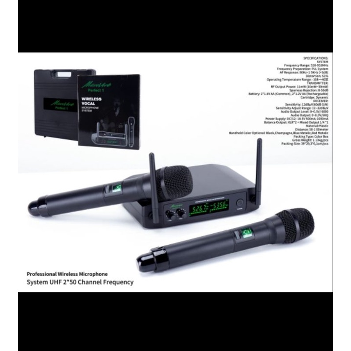 mic wireless microverb perfect1 perfect 1 model perfection ashley garansi 2 tahun original