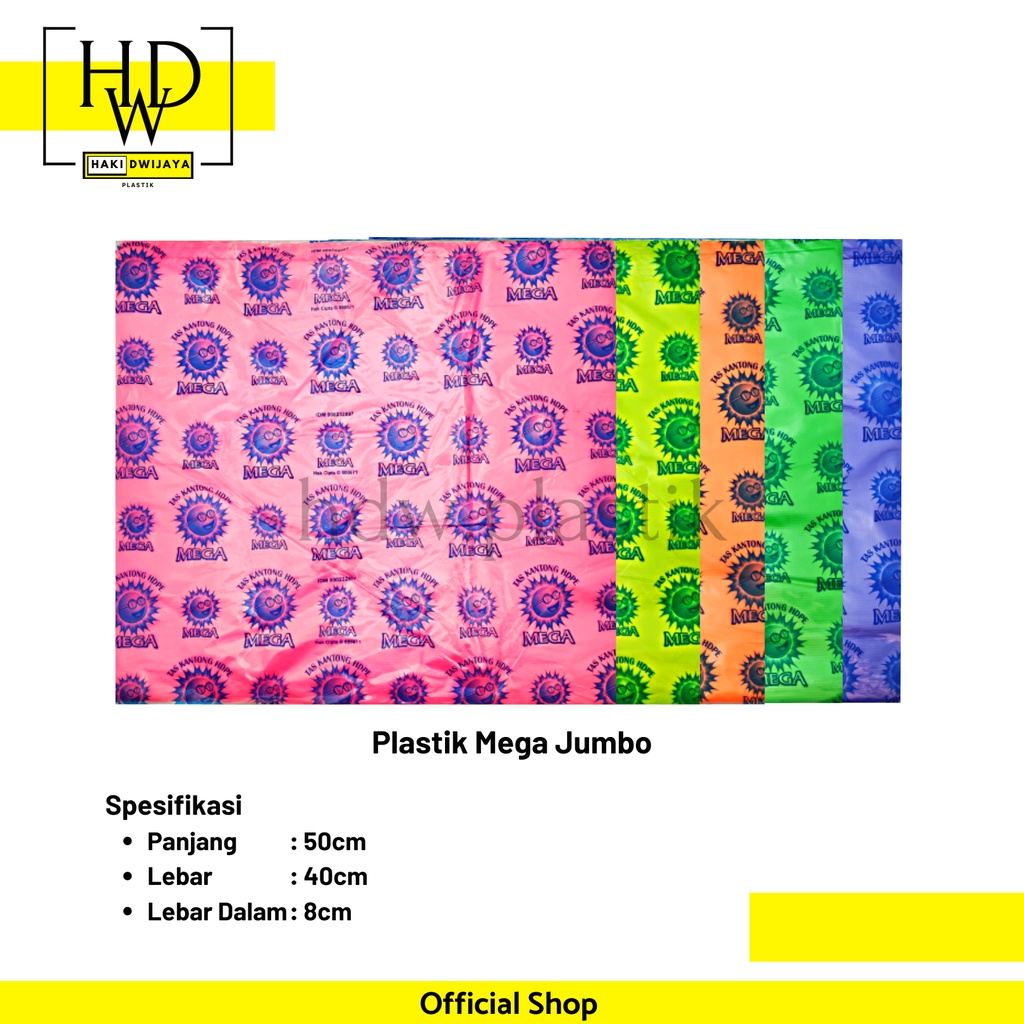 Kantong Plastik Kresek Warna Jumbo - MEGA
