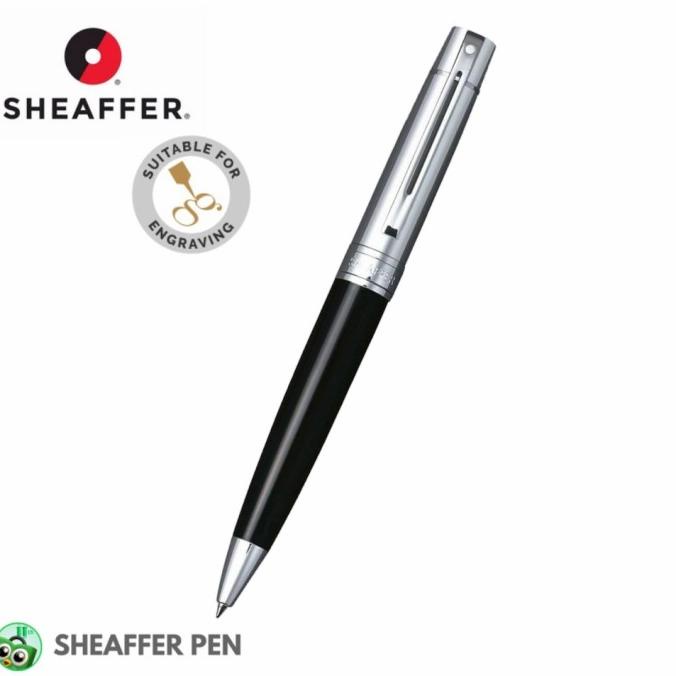 

Sheaffer SGC 300 Glossy Black Barrel and Bright Chrome Cap Ballpoint ---Terbaru---