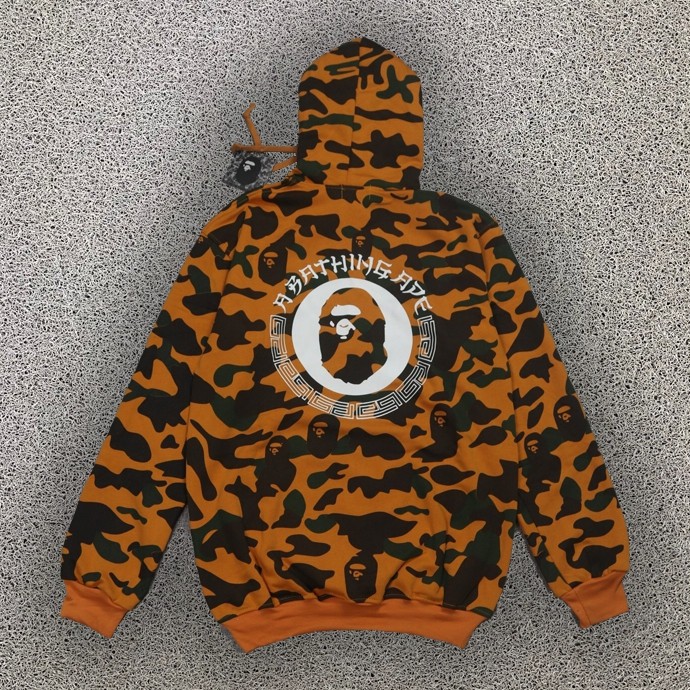 JAKET SWEATER HOODIE BAPE CAMO ORANGE KANJI JAPAN HIGH QUALITY