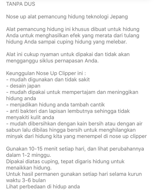 NOSE UP CLIPER / ALAT PEMANCUNG HIDUNG ORIGINAL