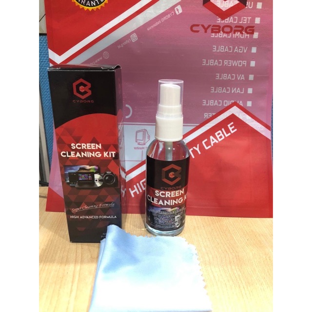 Cyborg Cleaning Kit Pembersih Laptop Super Cleaner Kit Layar LCD 3 in 1