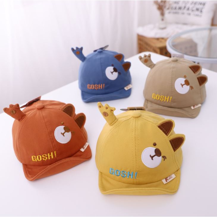 Topi Anak Laki Laki Perempuan Beruang Bear Letter Gosh Fashion Korea-6