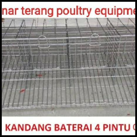 Kandang Baterai Galvanis 4 Pintu -Kandang Ayam Layer/Ayam Petur