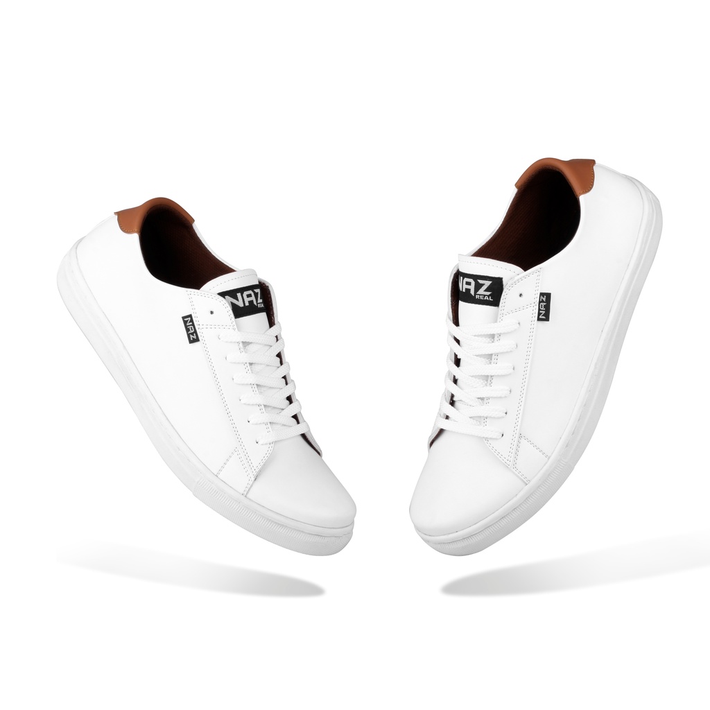 Maxx Series | Sepatu Sneakers Putih White Casual Original Polos Pria Cowok Ori Footwear | Naz x FORIND