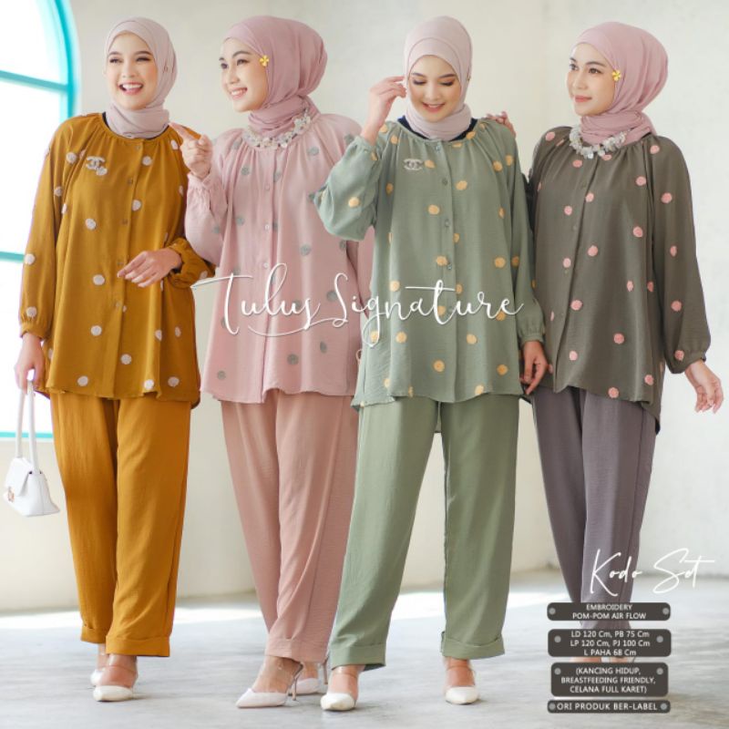 KODO SET BY TULUS SIGNATURE / ONE SET WANITA MUSLIMAH / Setelan embordy