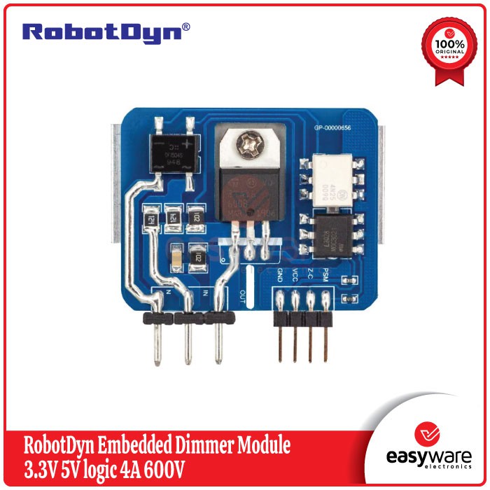 RobotDyn Embedded Dimmer Module, 3.3V/5V logic, 4A, 600V