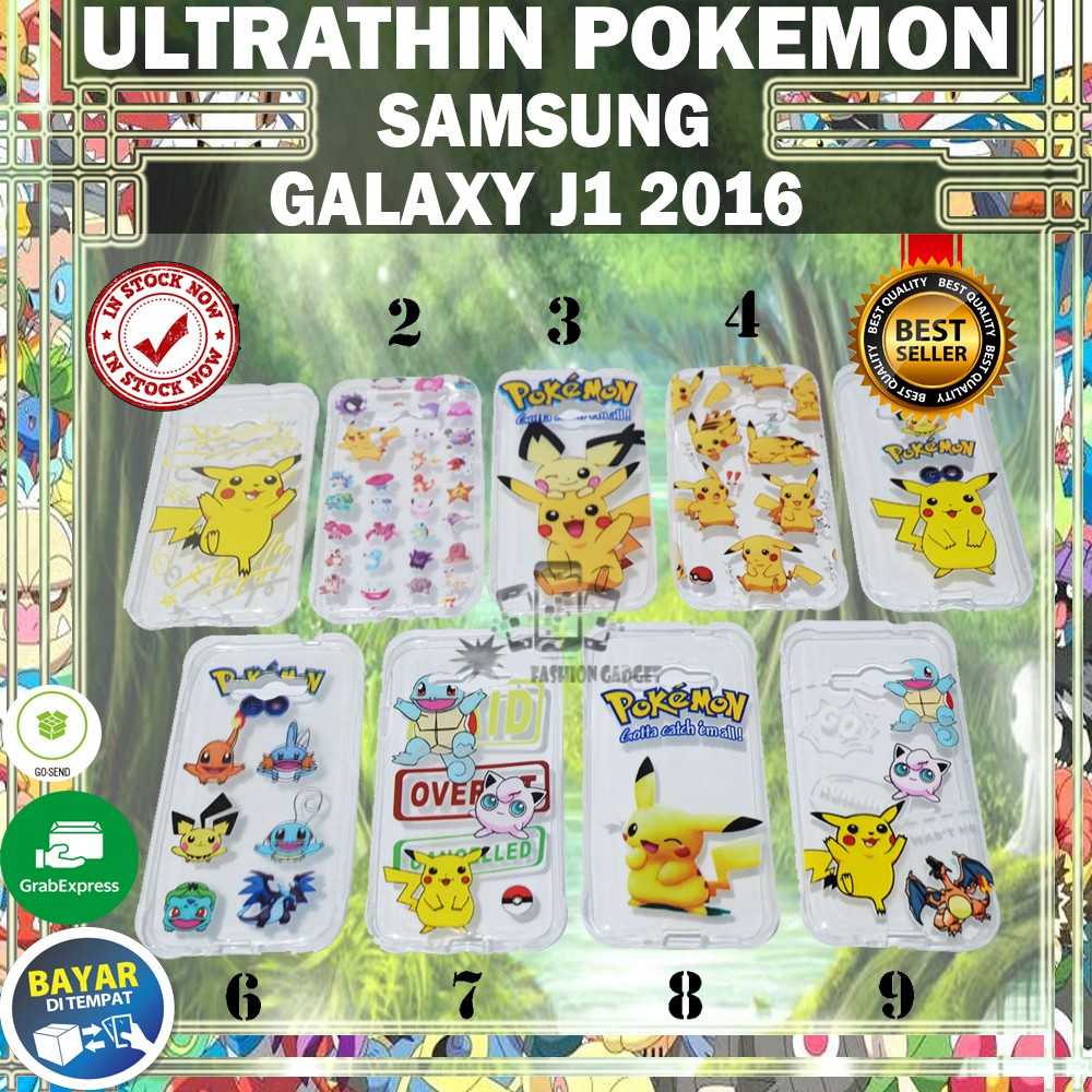 (Warna Acak) Silikon Samsung Galaxy J1 Ace / Ultrathin Samsung Galaxy J1 Ace / Case Pokemon