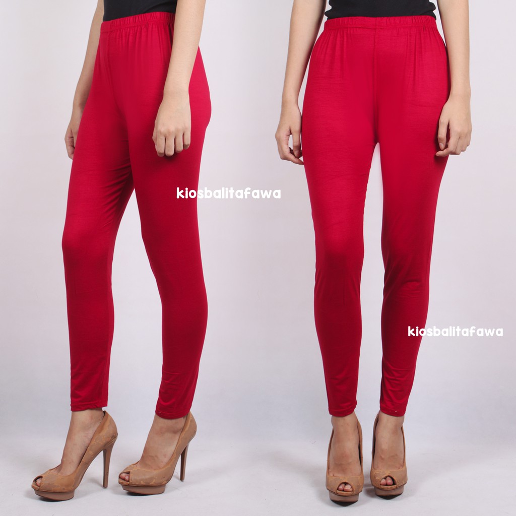 Legging Polos Size Remaja Tanggung 12-17 Tahun / Fit to M Leging Kaos Celana Wanita Panjang Ketat
