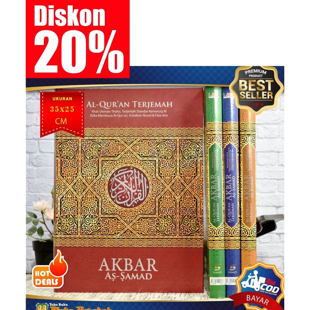Al Quran Jumbo Terjemahan - Al Quran Akbar As Samad A3 | BISA COD