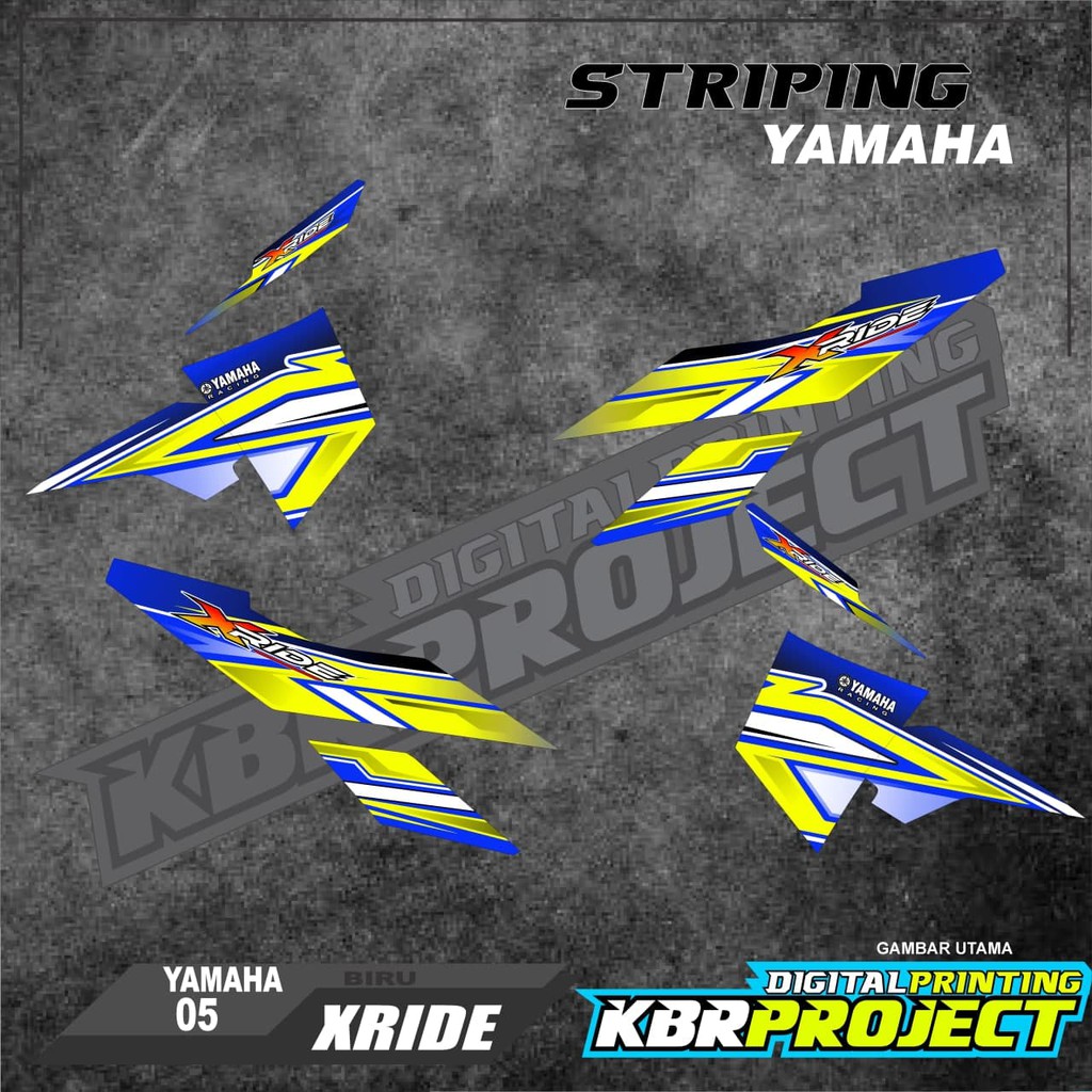 (COD) STIKER MOTOR XRIDE Sticker Variasi STRIPING LIST MOTOR YAMAHA XRIDE 05 RACING TERLARIS XRIDE