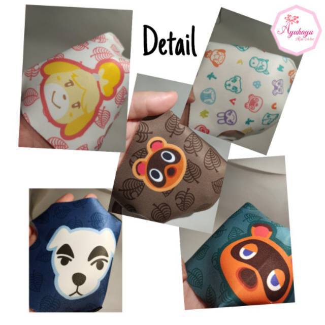 MASKER KAIN SCUBA MOTIF ANIMAL CROSSING EDITION NEW NORMAL ANTI POLUSI ANTI BAKTERI