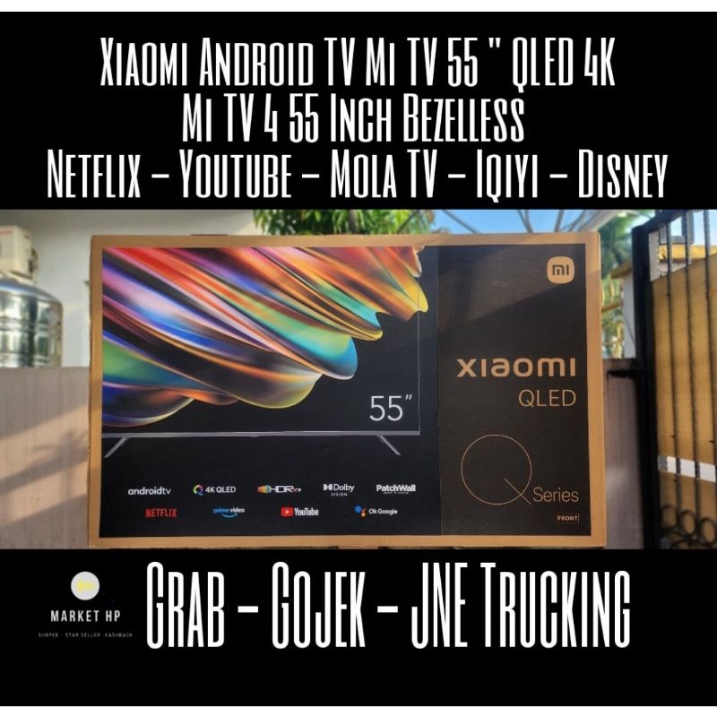 Xiaomi Smart Android TV Mi TV Q1E 55 inch Bezel-less 4K QLED New Garansi Resmi Q1E