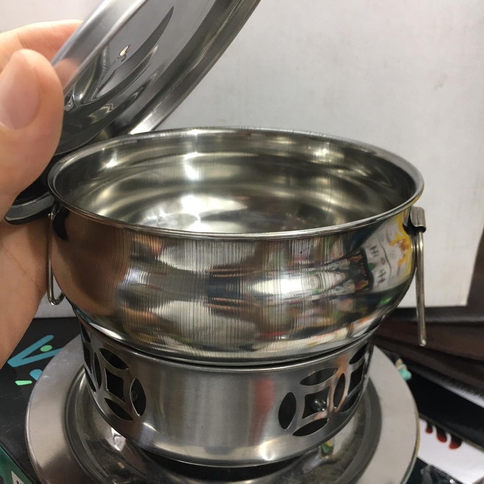 Panci Shabu Rawon Sop Buntut Steamboat Spiritus Lilin Panas Terus , Panci Murah Zn371