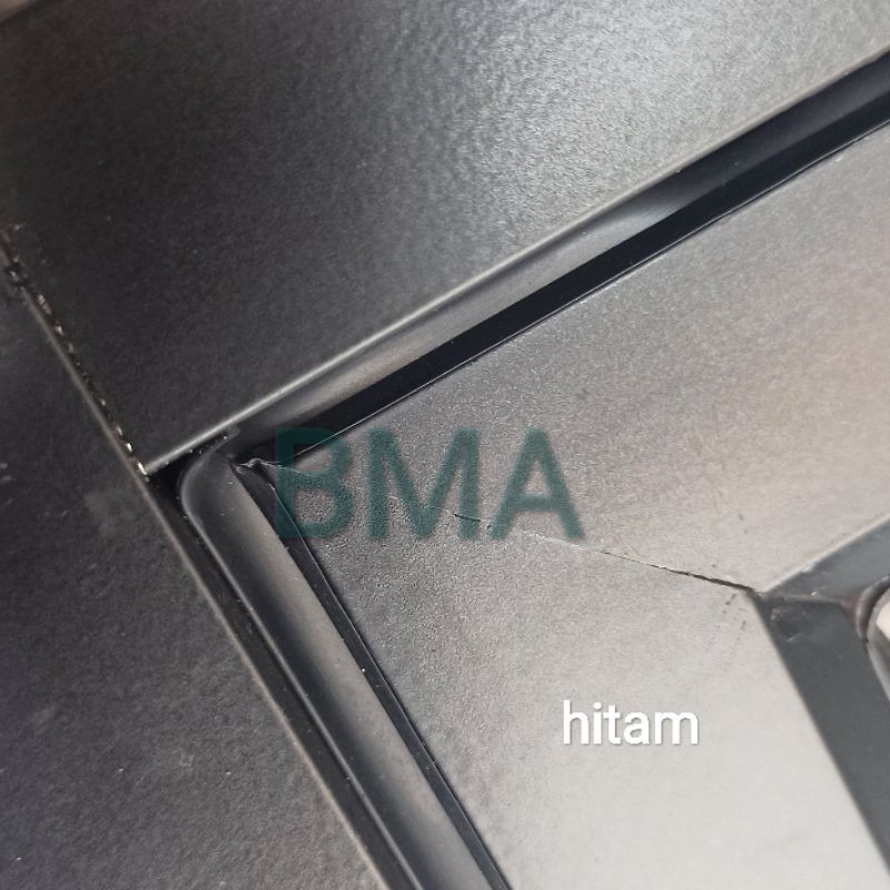 kusen kaca mati 40x150 aluminium-Hitam