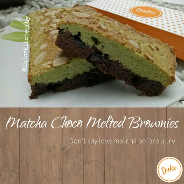 

Matcha Choco Melted Brownies