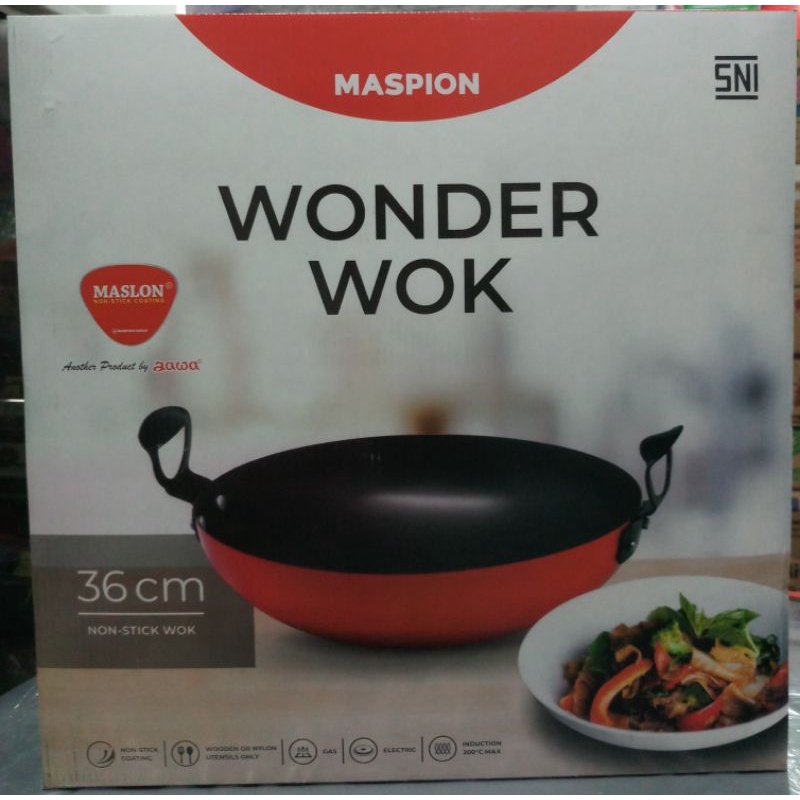 wajan Maspion wonder wok maslon 36cm