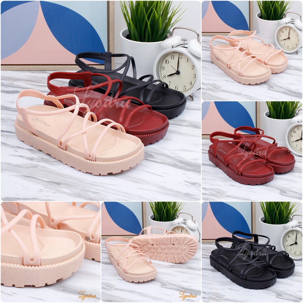 Lyodra Layla Wedges Jelly Shoes Import LDR908 Real Pict TANPA KOTAK