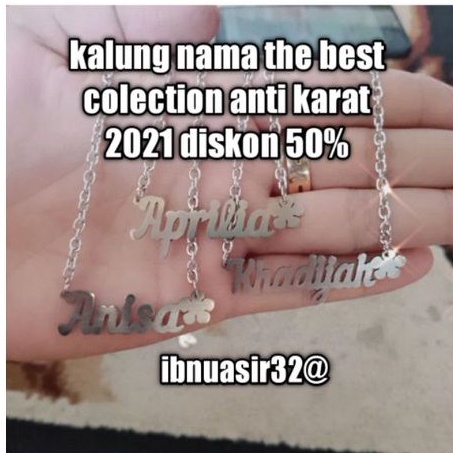 TERMURAH!!!KUALITAS PREMIUM!!kalung ukir Kalung nama titanium anti karat  aksesoris fashion wanita dewasa anak...MAXIMAL 6/8 HURUF YA..TOLONGGG DI PERHATIKAANNNN ...????