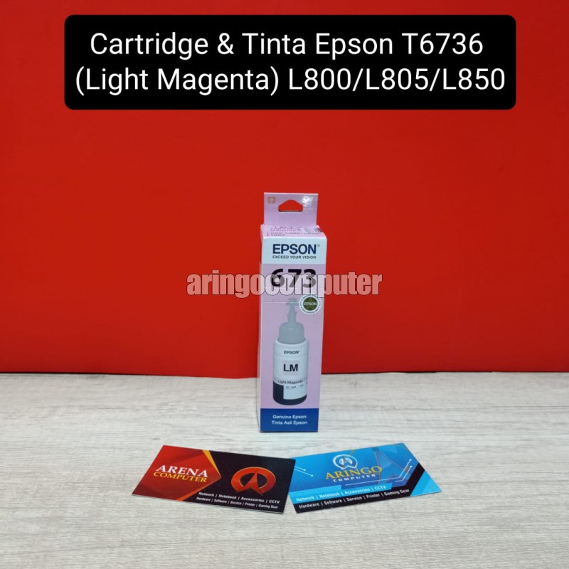 Cartridge &amp; Tinta Epson T6736 (Light Magenta) L800/L805/L850