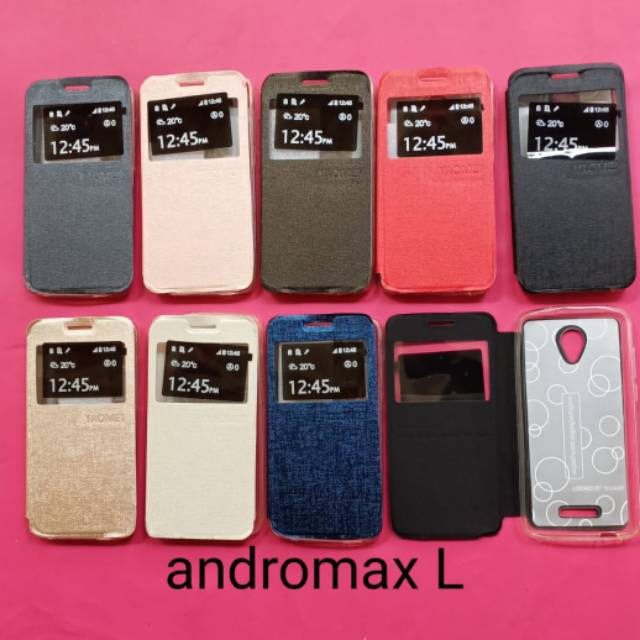 Flip case Andromax L flipcase book cover sarung buku buka tutup flipshell