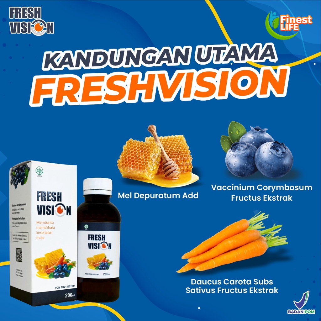 Fresh Vision  2 Botol - Multivitamin Mata Atasi Masalah Minus