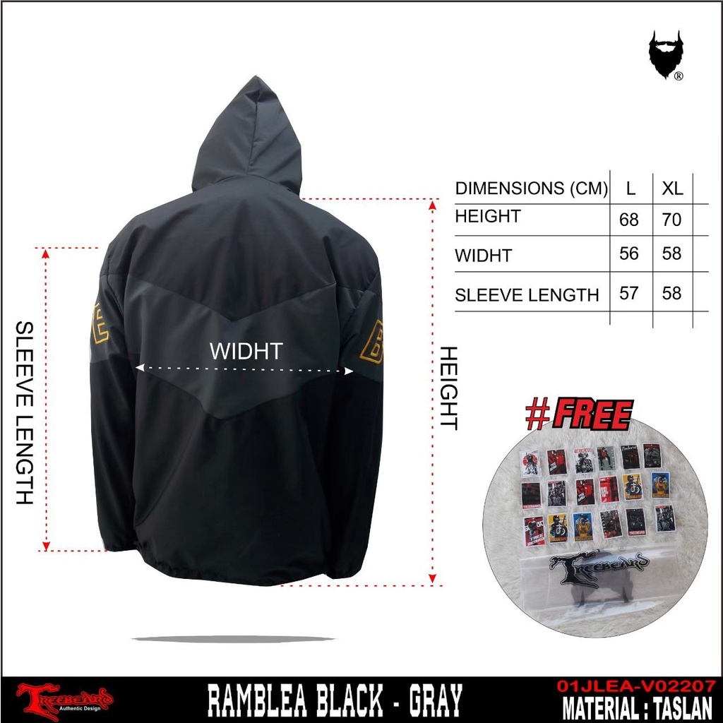 TURUN HARGA ! Ramblea Jaket Outdoor Hoodie Pria Treebeard / Jaket Anti Air / Jaket Gunung / Jaket Motor