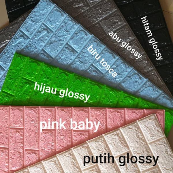 Wallpaper 3D Foam Brick Batu Bata Waterproof 38cm x 77cm HomeLiving