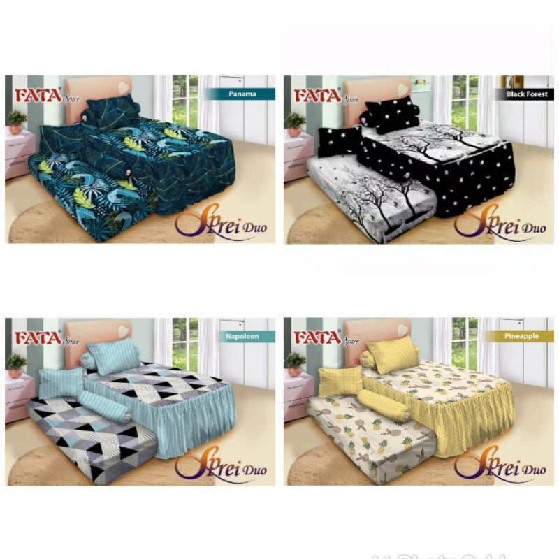 Sprei Fata - Sprei Sorong 2in1 ( Duo ) Motif 3D Single Size 120x200