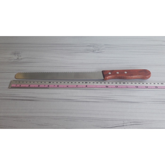 PISAU KUE GERIGI / PISAU ROTI GERIGI KSK STAINLESS STEEL SMALL 37 CM
