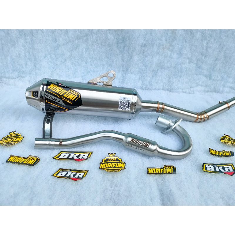 KNALPOT NORIFUMI ROCKET 4 STAINLES PNP CRF 150 KLX 150 D-TRACKER WR 155-5