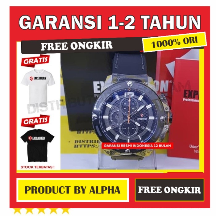 JAM TANGAN ORIGINAL EXPEDITION E6780M E6780 E 6780 12BULAN GARANSI RESMI ORI PRIA COWOK COWO LAKI LA