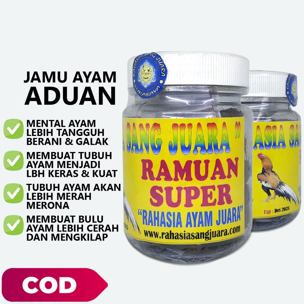 JAMU AYAM ADUAN BANGKOK TERBAIK PETARUNG LAGA MENAMBAH MENTAL TARUNG AYAM SEMAKIN GALAK