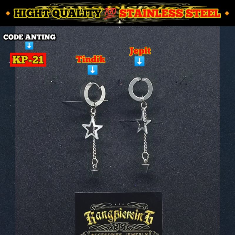 TERBARU ANTING BTS JUNGKOK JIMMIN TINDIK DAN JEPIT 100% STAINLESS STEEL ASLI