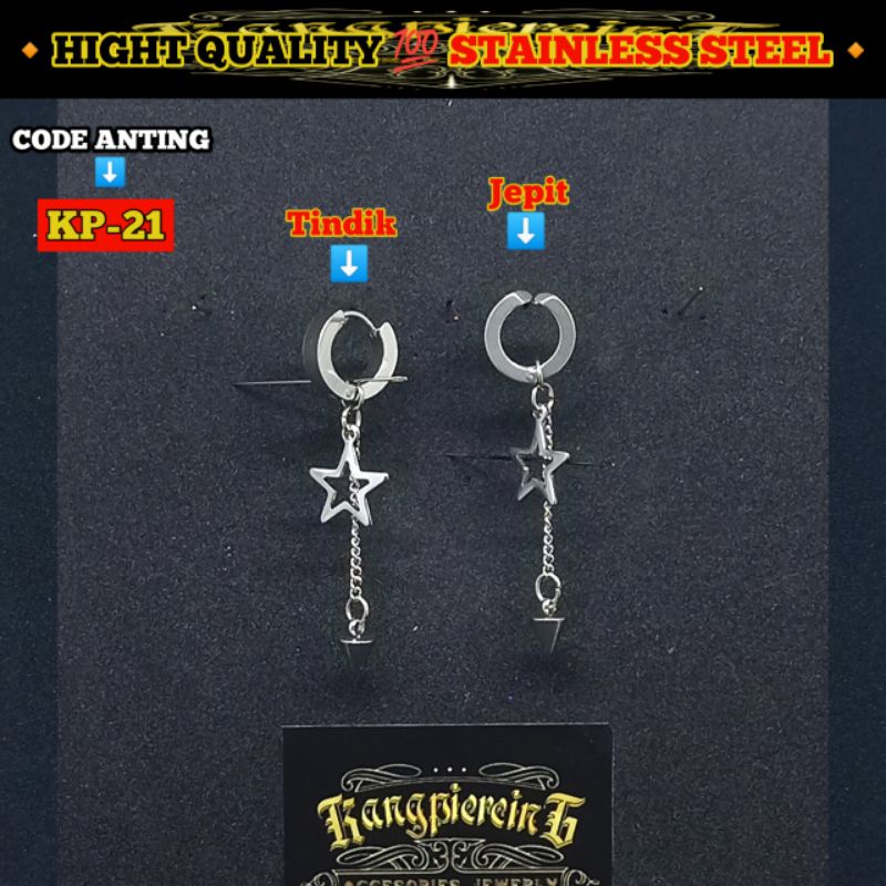 TERBARU ANTING BTS JUNGKOK JIMMIN TINDIK DAN JEPIT 100% STAINLESS STEEL ASLI