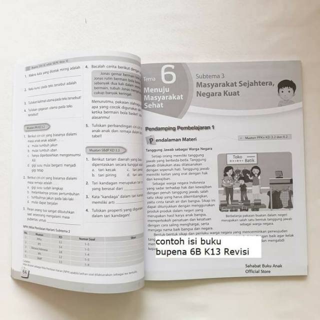 Bupena Buku Penilaian Erlangga Kelas 6 A B C D K13 6a 6b 6c 6d Shopee Indonesia