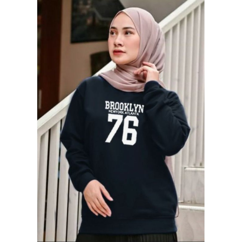 Kaos Lengan Panjang 76 / Kaos Sweatshirt / Atasan Wanita / Atasan Wanita Lengan Panjang