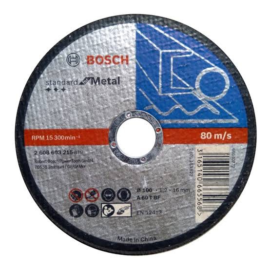 BOSCH Mata Gerinda / Batu Potong Besi/Cutting Disc 4x1.2 Bosch (215)