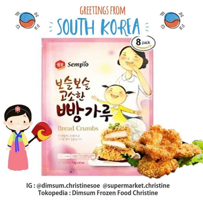 

Promo Terbatas - Sempio Korea Bread Crumb (Sperti Panko Japan ) Garing Crispy Bumbu 1Kg
