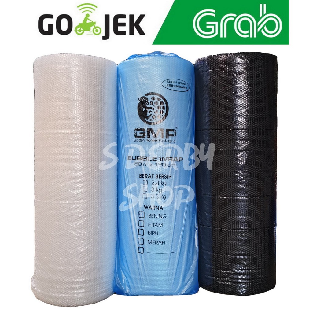 

Bubble Wrap Hitam Putih 50M x 125CM 3kg Bubble Plastik