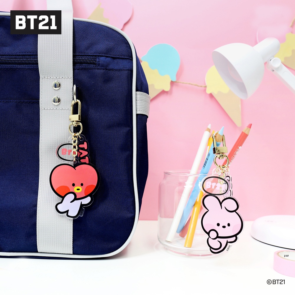 Gantungan Kunci Akrilik KPOP Minini TATA COOKY CHIMMY KOAY SHOOKY MANG RJ Cute Keyring In Stock New Arrival