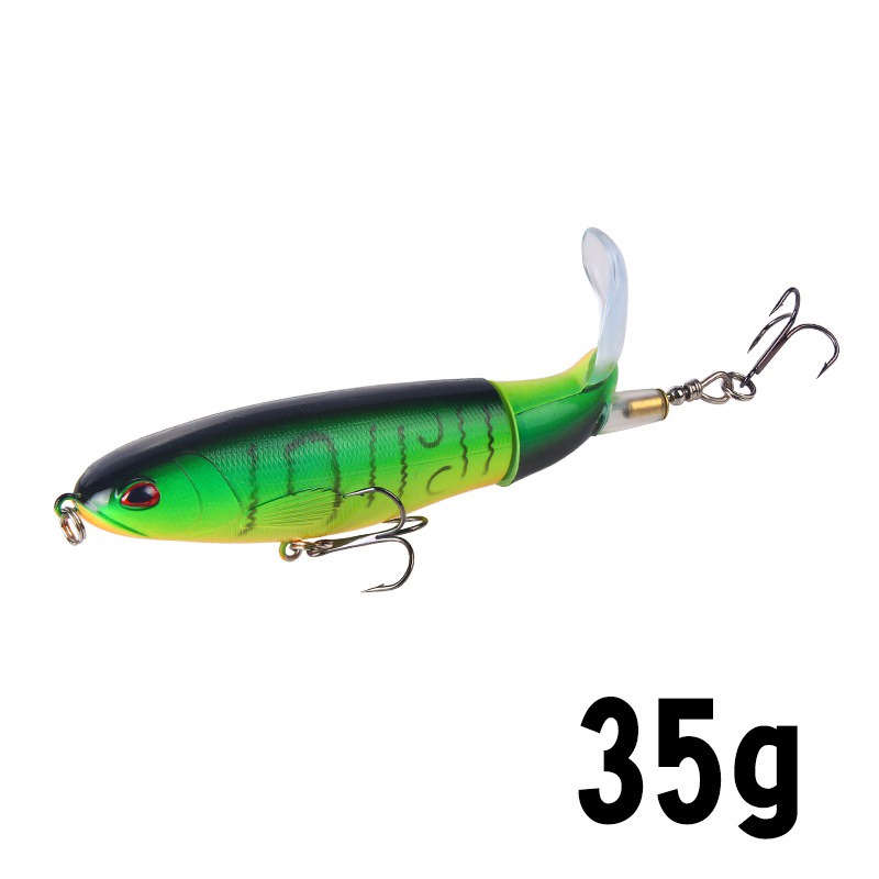 Umpan Pancing Popper Fishing Lure Bentuk Ikan Long Tall 35G - Green