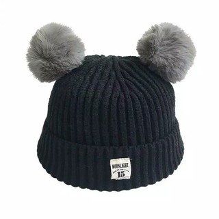 Topi Kupluk Bayi Pompom Bahan WOL  Kupluk Pom Pom Baby 