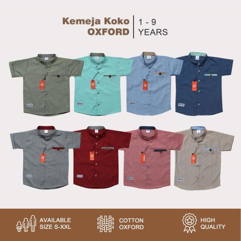 Ovikids - Kemeja Anak Laki-laki Oxford 1-9 tahun